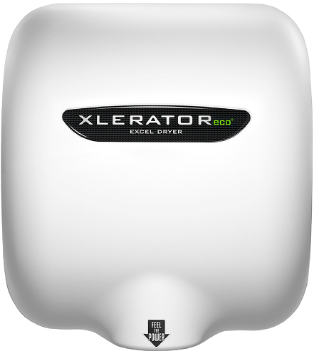 XLERATOReco® XL-W-ECO (No Heat) Hand Dryer - White Epoxy on Zinc Alloy High Speed Automatic Surface-Mounted