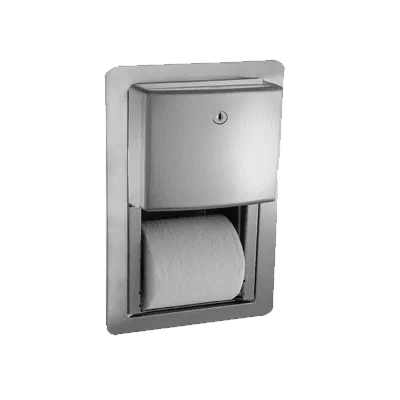 20031 ASI 20031 Roval™ Twin Hide-A-Roll Toilet Tissue Dispenser – Semi-Recessed - Image 1